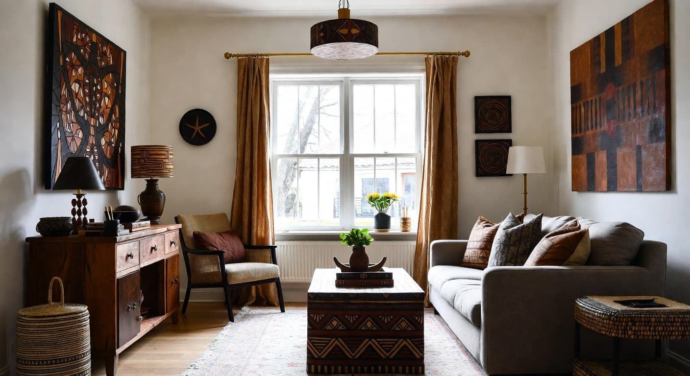 African breakfast nook interior design - featuring african style furniture, decor, colors, and layout ideas for your breakfast nook