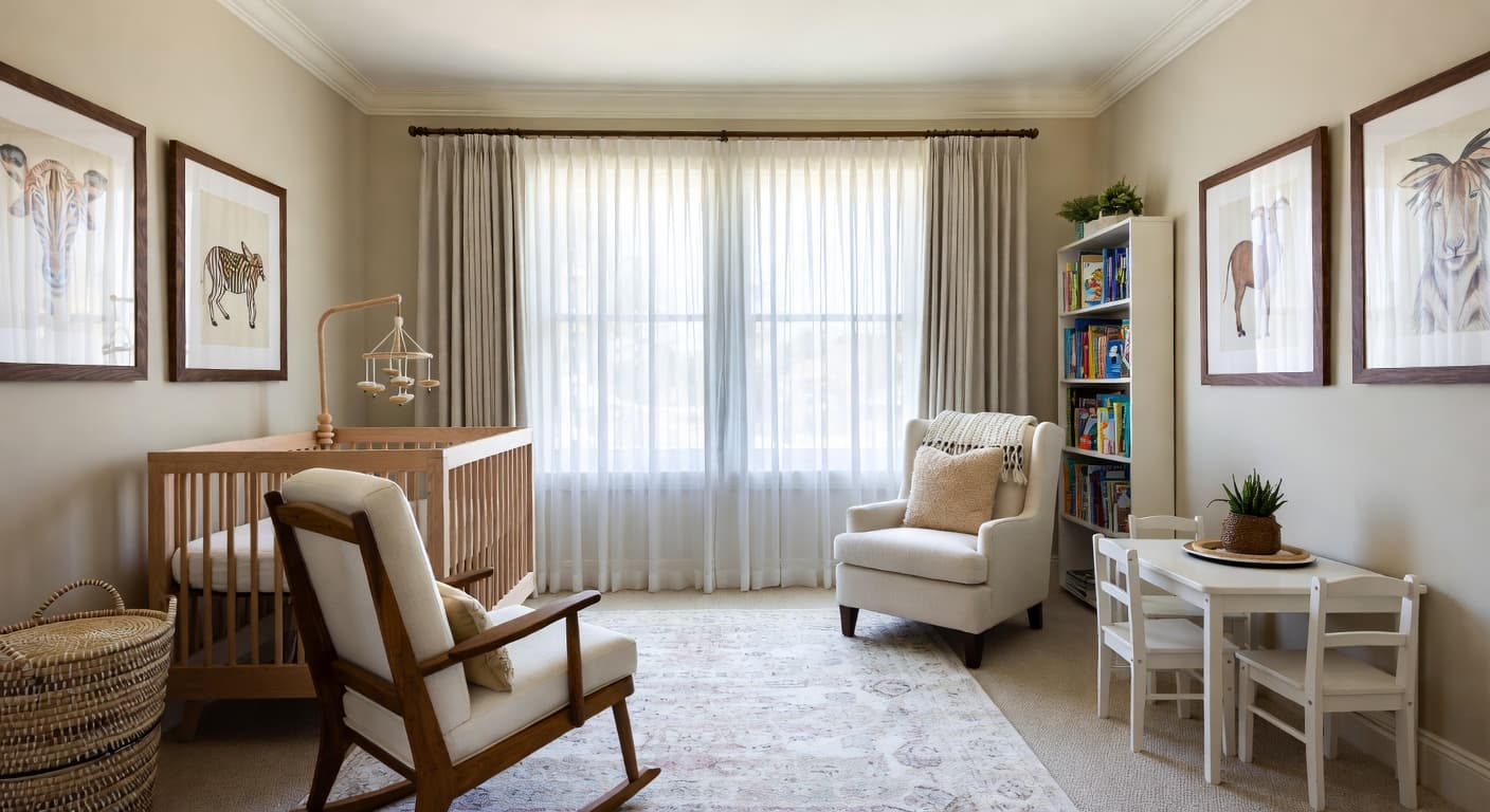 African nursery interior design - featuring african style furniture, decor, colors, and layout ideas for your nursery