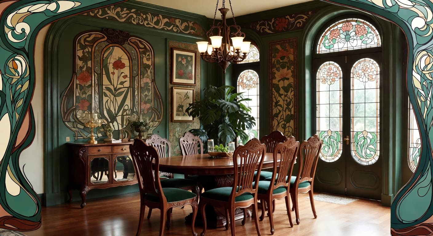 Art Nouveau Dining Room design preview