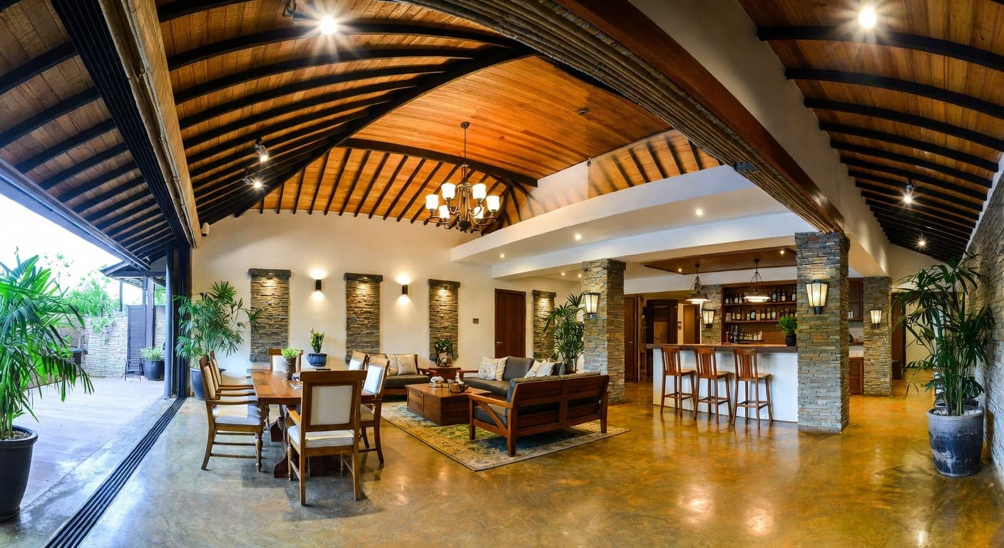 Balinese garage interior interior design - featuring balinese style furniture, decor, colors, and layout ideas for your garage interior