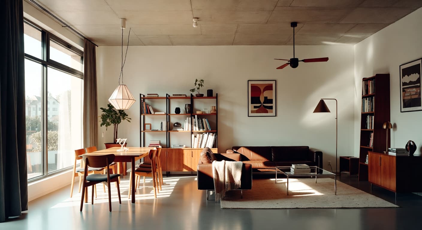 Bauhaus game room interior design - featuring bauhaus style furniture, decor, colors, and layout ideas for your game room