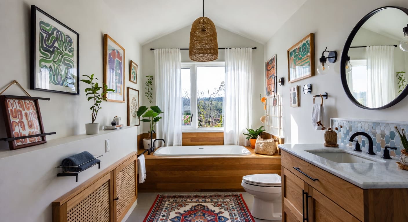 Bohemian Bathroom design preview