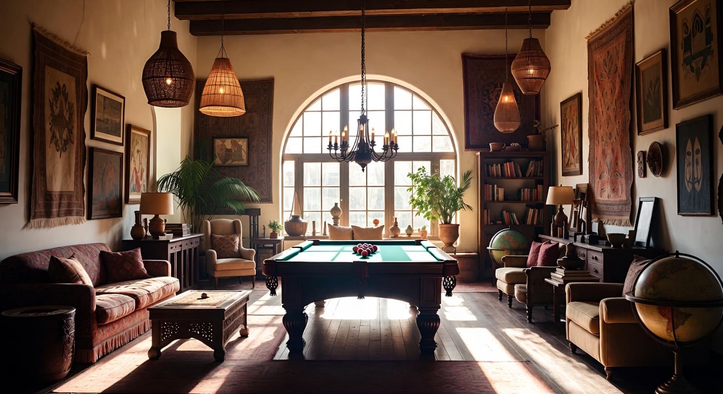 Bohemian Billiards Room design preview
