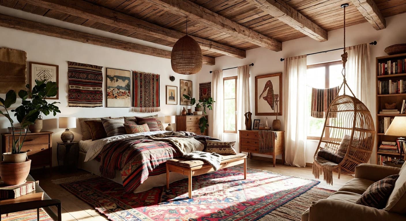 Bohemian Guest Room design preview