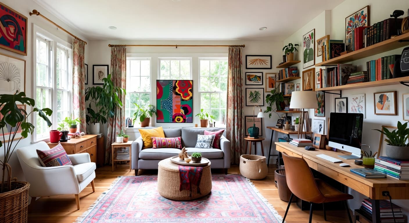 Bohemian Teen Room / Den design preview