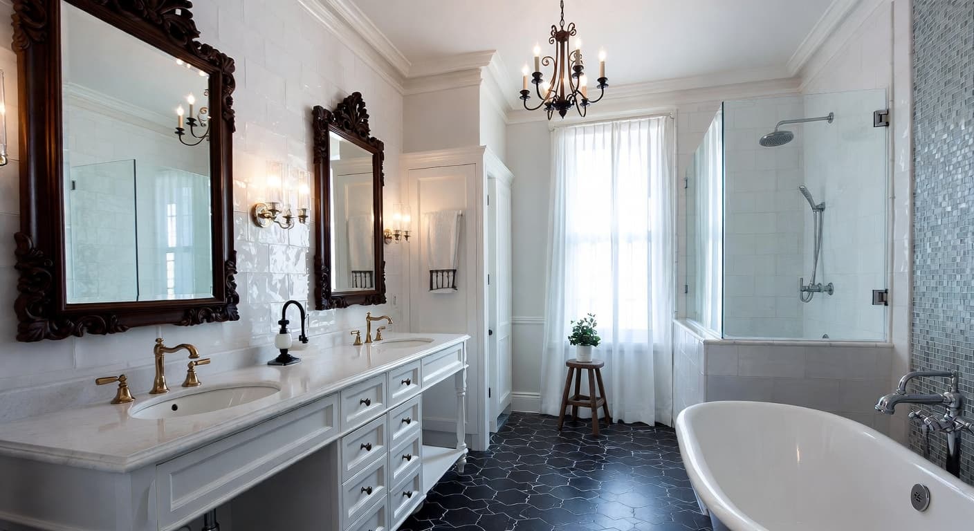 British Colonial Bathroom design preview