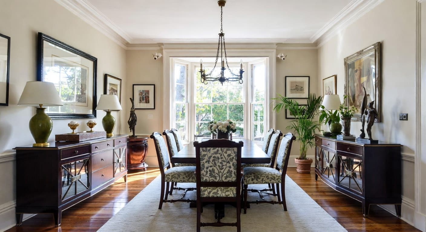 British Colonial Dining Room design preview