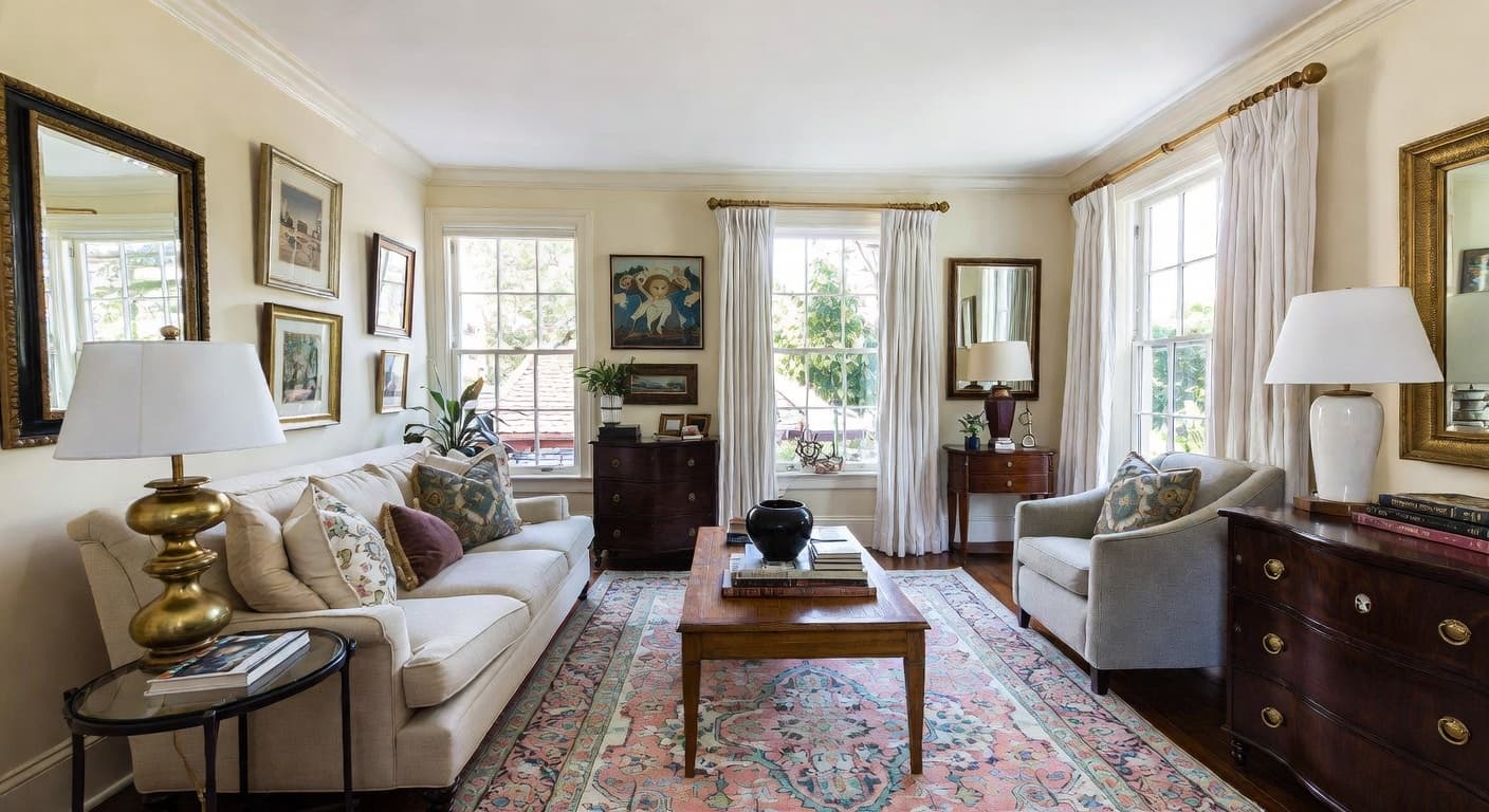 British Colonial Living Room design preview