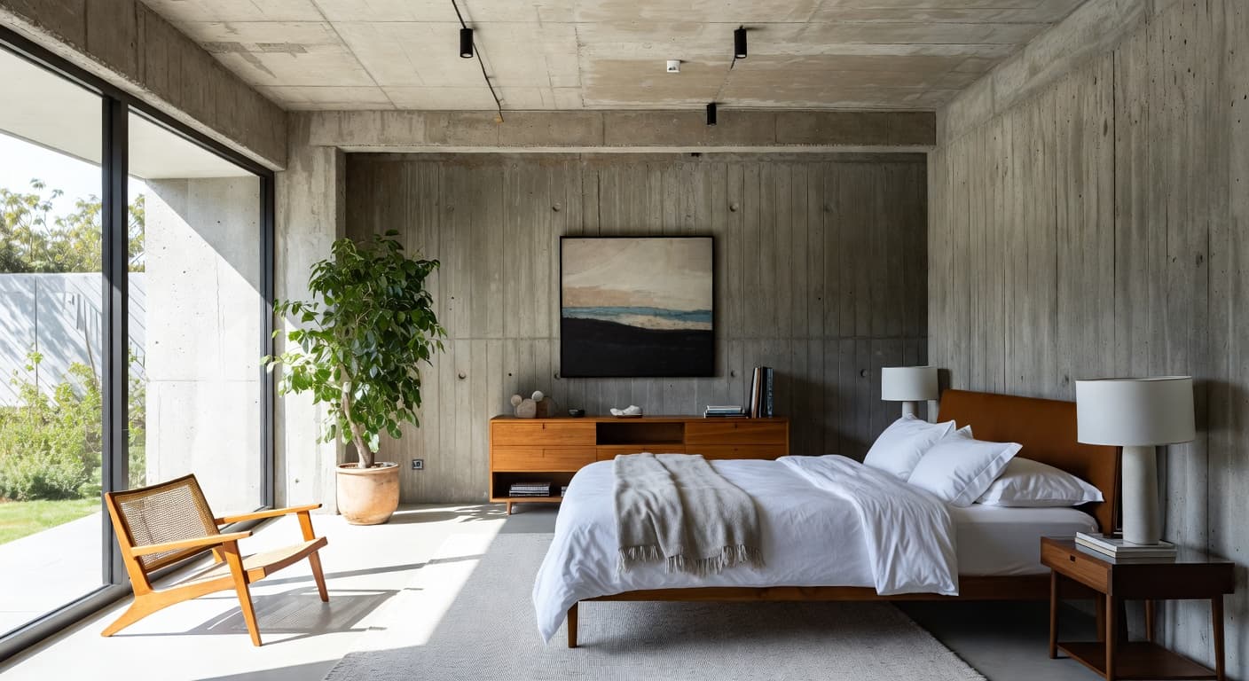 Brutalist Bedroom design preview