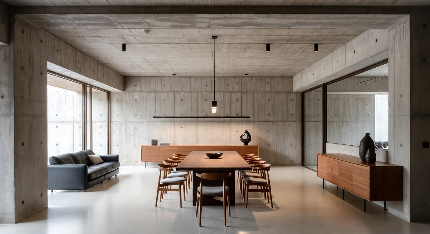 Brutalist Dining Room design preview