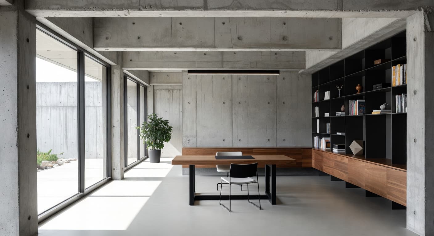 Brutalist Home Office design preview