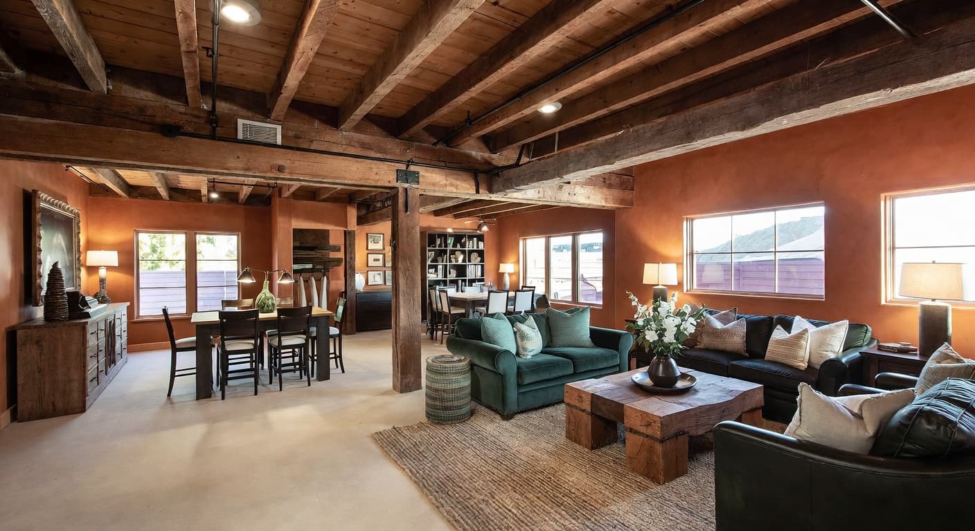 California Casual basement interior design - featuring california casual style furniture, decor, colors, and layout ideas for your basement