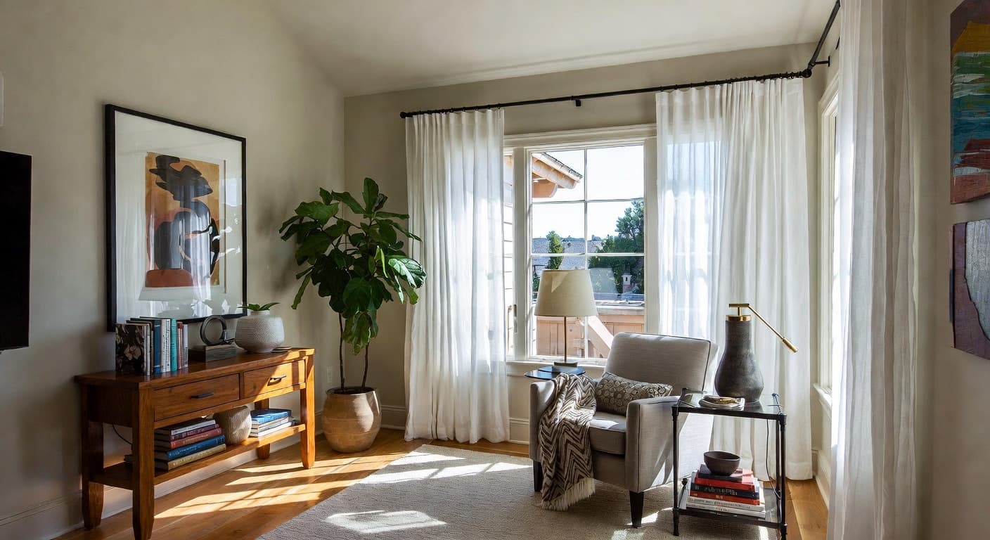 California Casual reading nook interior design - featuring california casual style furniture, decor, colors, and layout ideas for your reading nook