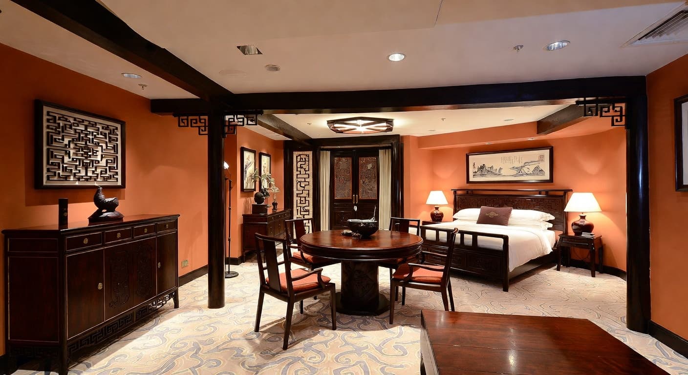 Chinese basement interior design - featuring chinese style furniture, decor, colors, and layout ideas for your basement