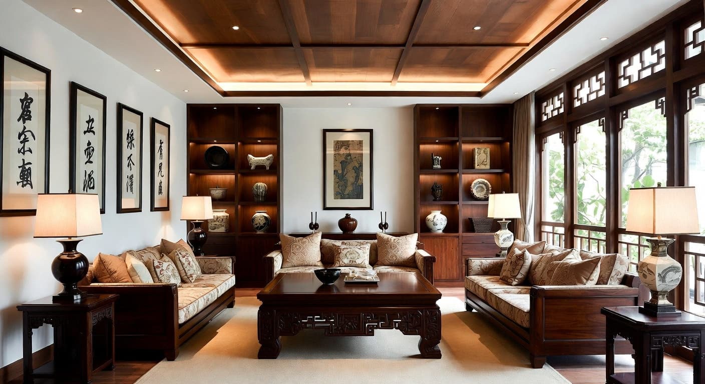 Chinese multi-purpose room interior design - featuring chinese style furniture, decor, colors, and layout ideas for your multi-purpose room