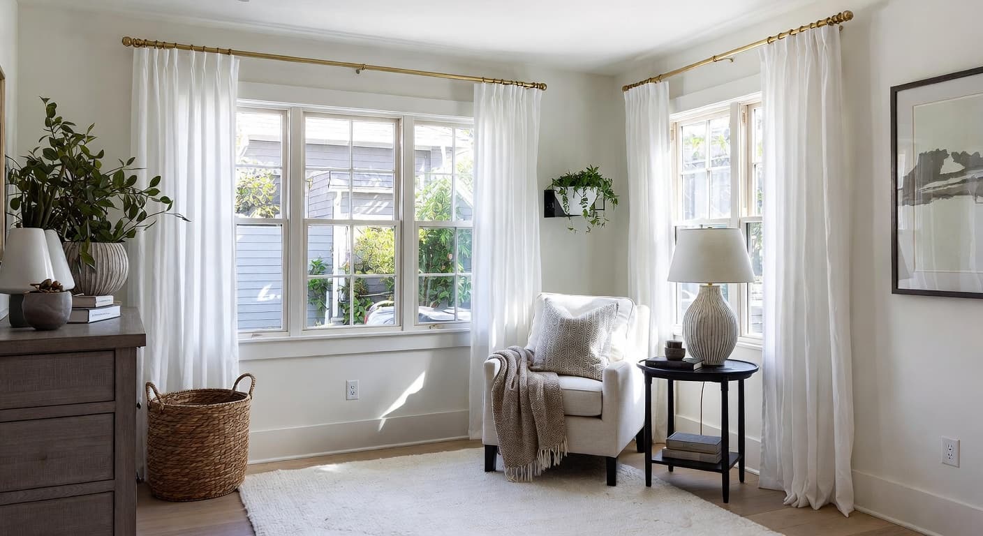 Coastal reading nook interior design - featuring coastal style furniture, decor, colors, and layout ideas for your reading nook