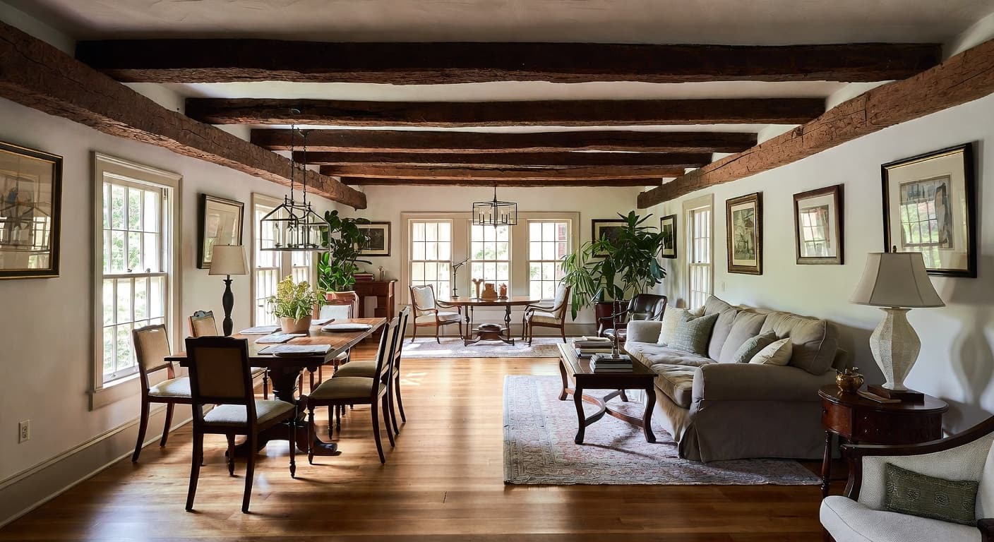 Colonial basement interior design - featuring colonial style furniture, decor, colors, and layout ideas for your basement