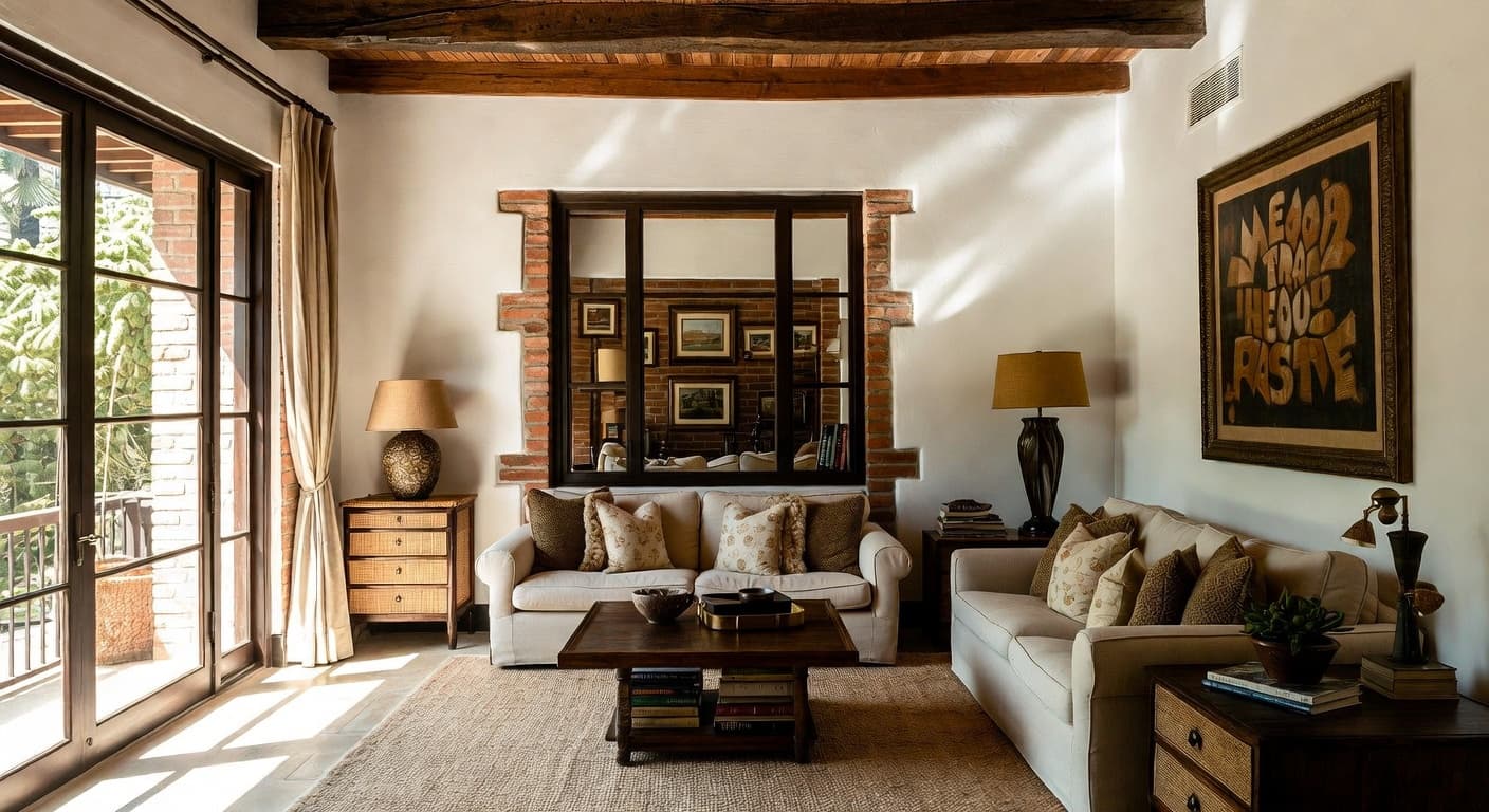 Colonial meditation space interior design - featuring colonial style furniture, decor, colors, and layout ideas for your meditation space