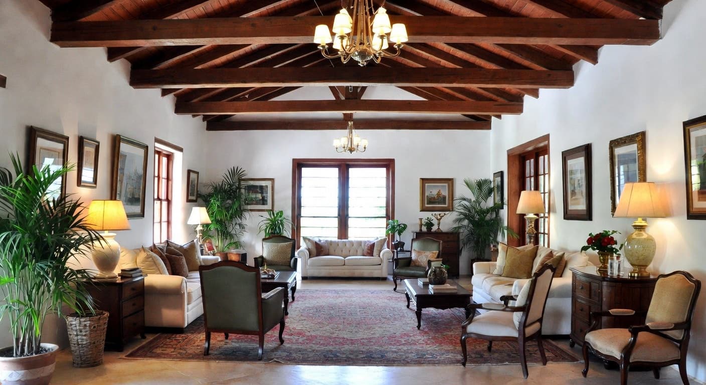 Colonial workshop interior design - featuring colonial style furniture, decor, colors, and layout ideas for your workshop