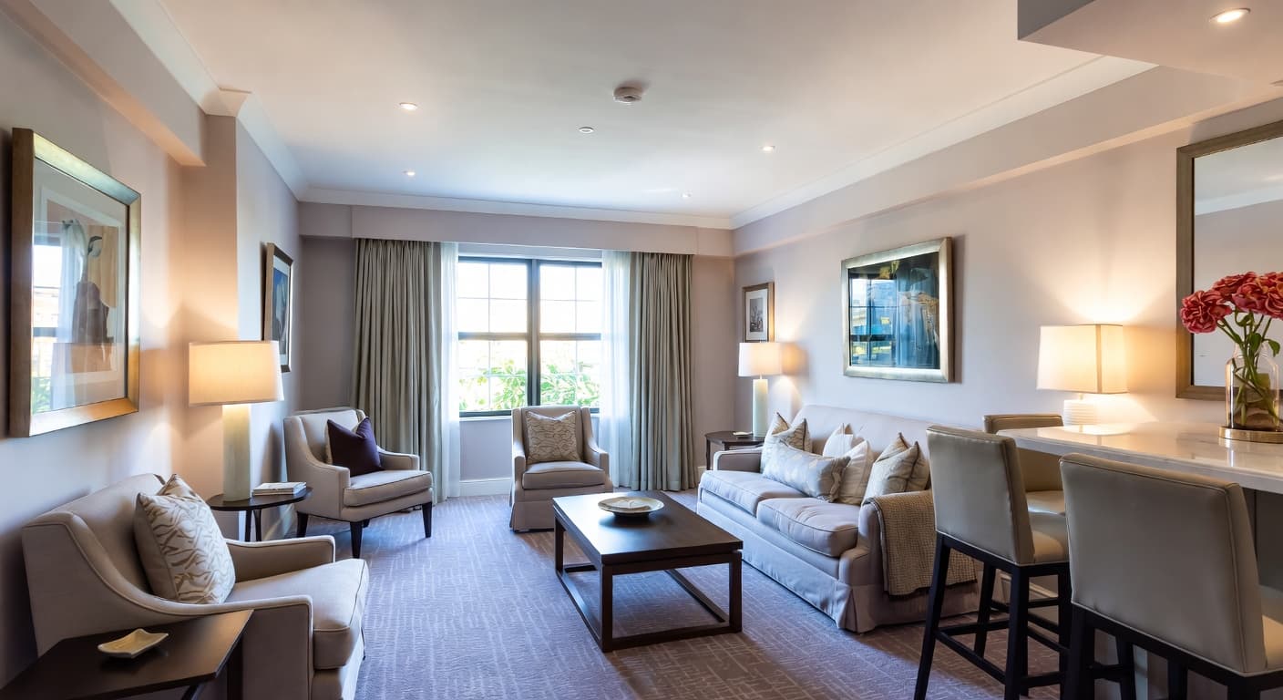 Contemporary guest room interior design - featuring contemporary style furniture, decor, colors, and layout ideas for your guest room