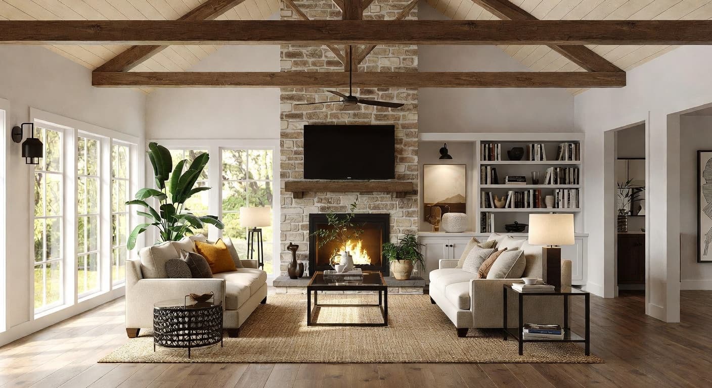 Cottage game room interior design - featuring cottage style furniture, decor, colors, and layout ideas for your game room