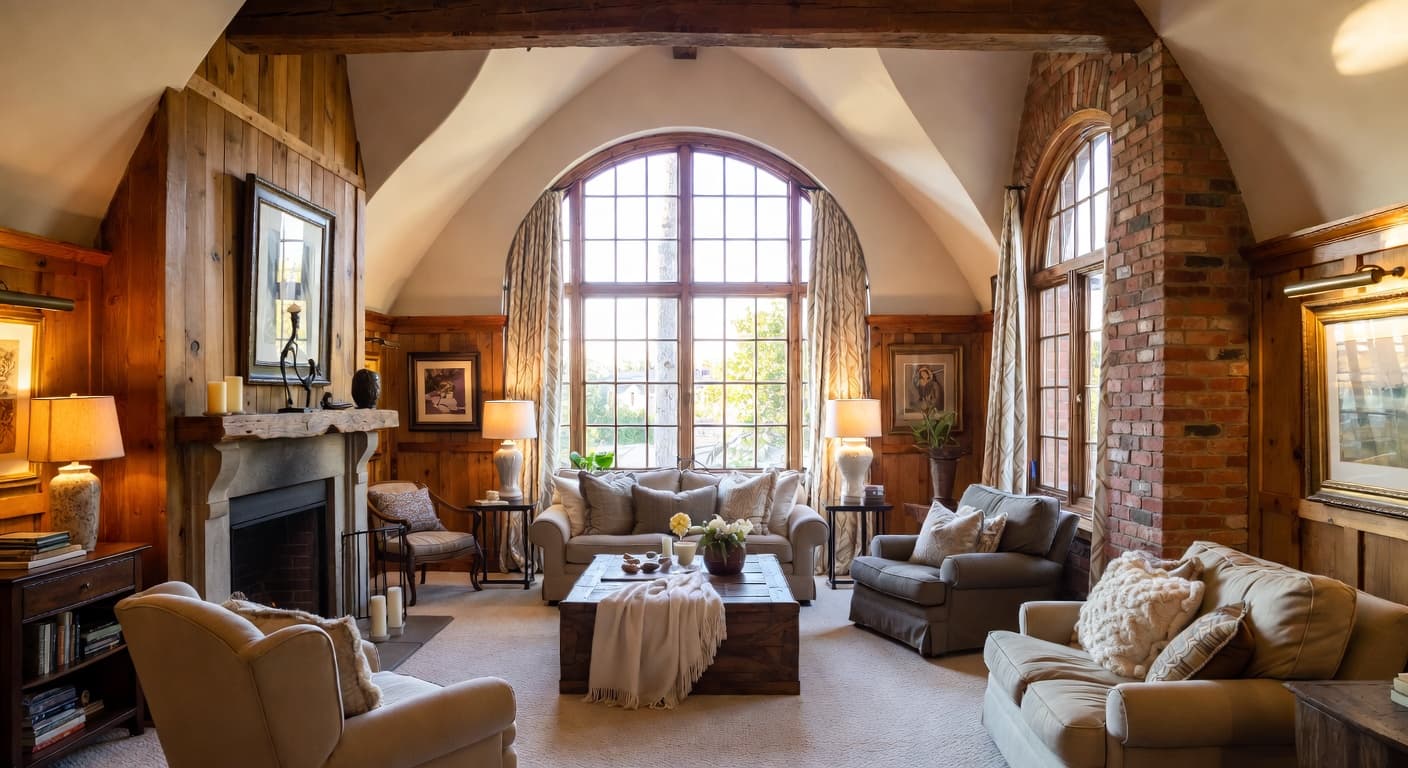 Cottage observatory interior design - featuring cottage style furniture, decor, colors, and layout ideas for your observatory