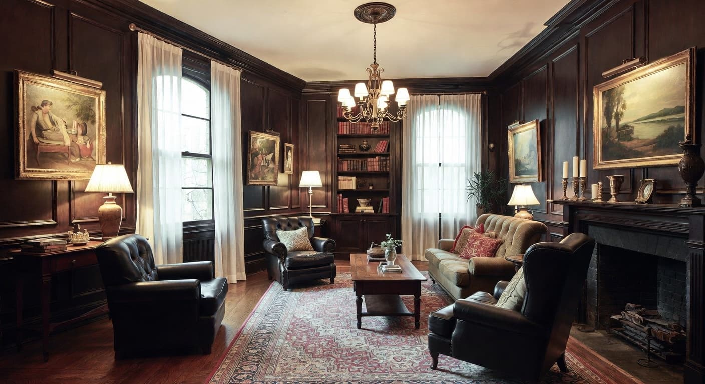 Dark Academia Living Room design preview