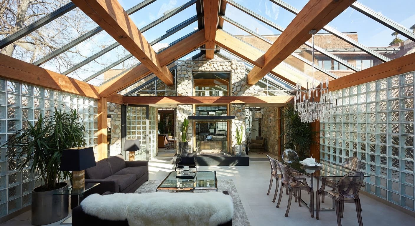 Deconstructivism greenhouse interior design - featuring deconstructivism style furniture, decor, colors, and layout ideas for your greenhouse