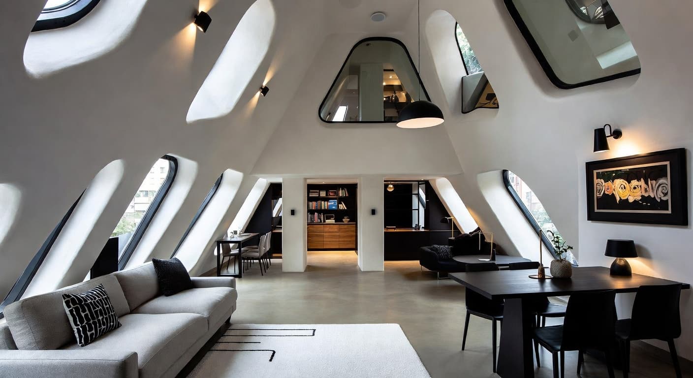 Deconstructivism pet room interior design - featuring deconstructivism style furniture, decor, colors, and layout ideas for your pet room