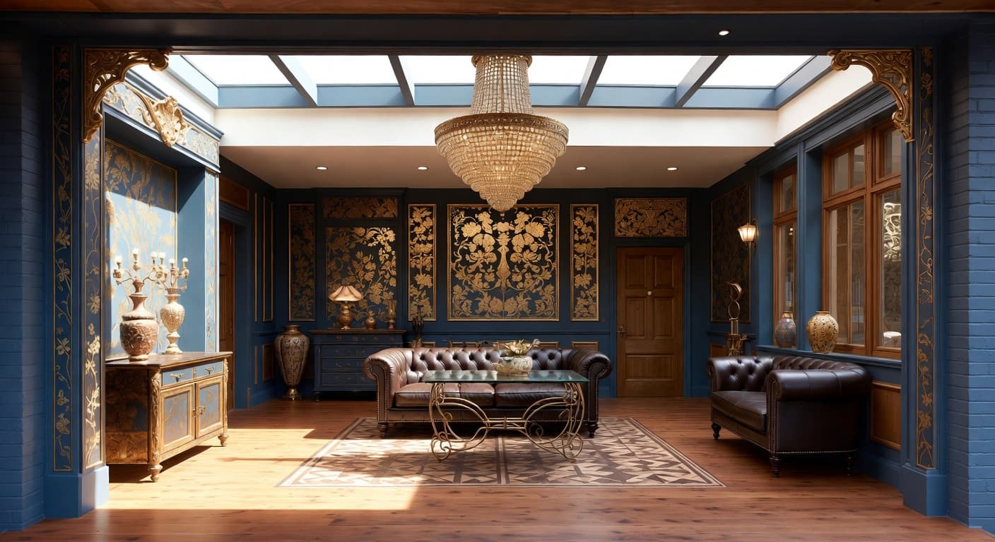 Digital Baroque garage interior interior design - featuring digital baroque style furniture, decor, colors, and layout ideas for your garage interior