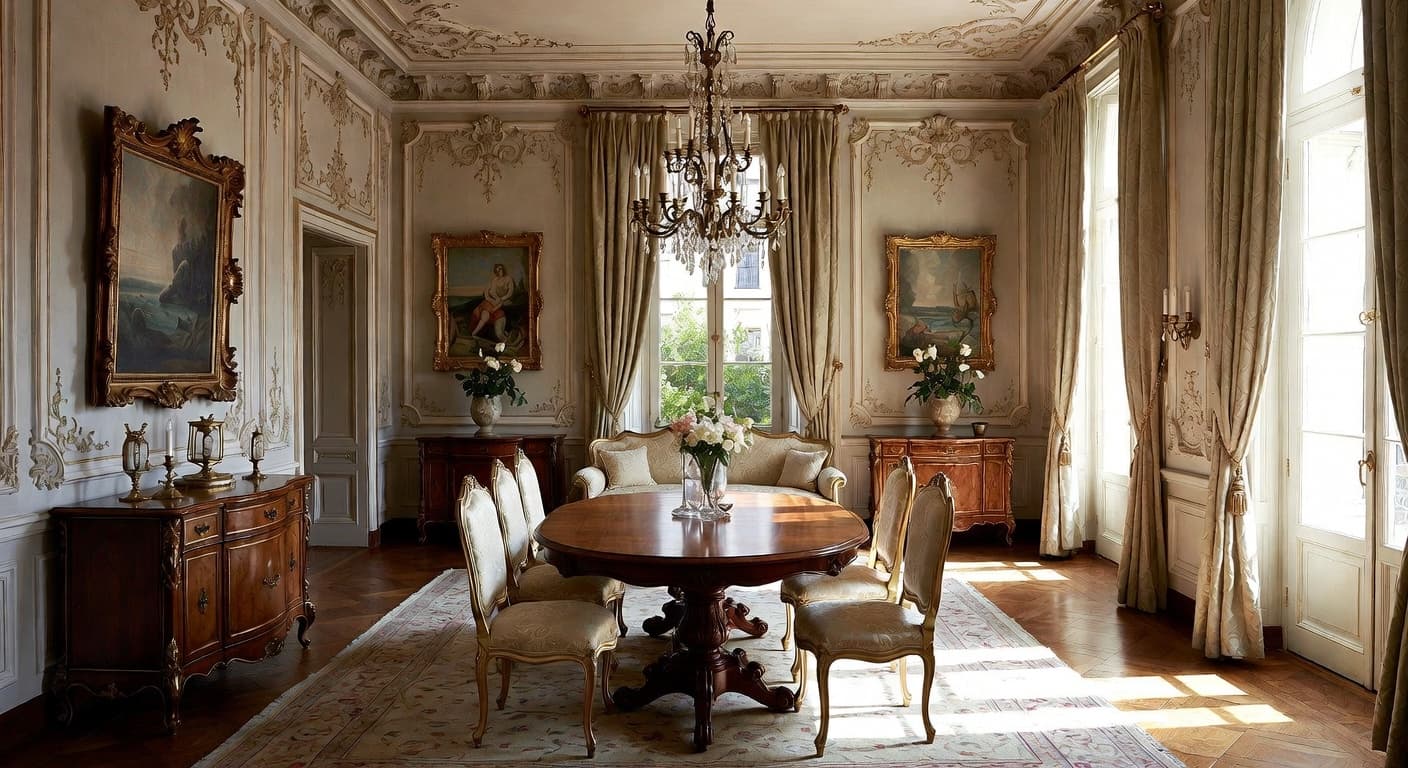 Digital Baroque outdoor space interior design - featuring digital baroque style furniture, decor, colors, and layout ideas for your outdoor space