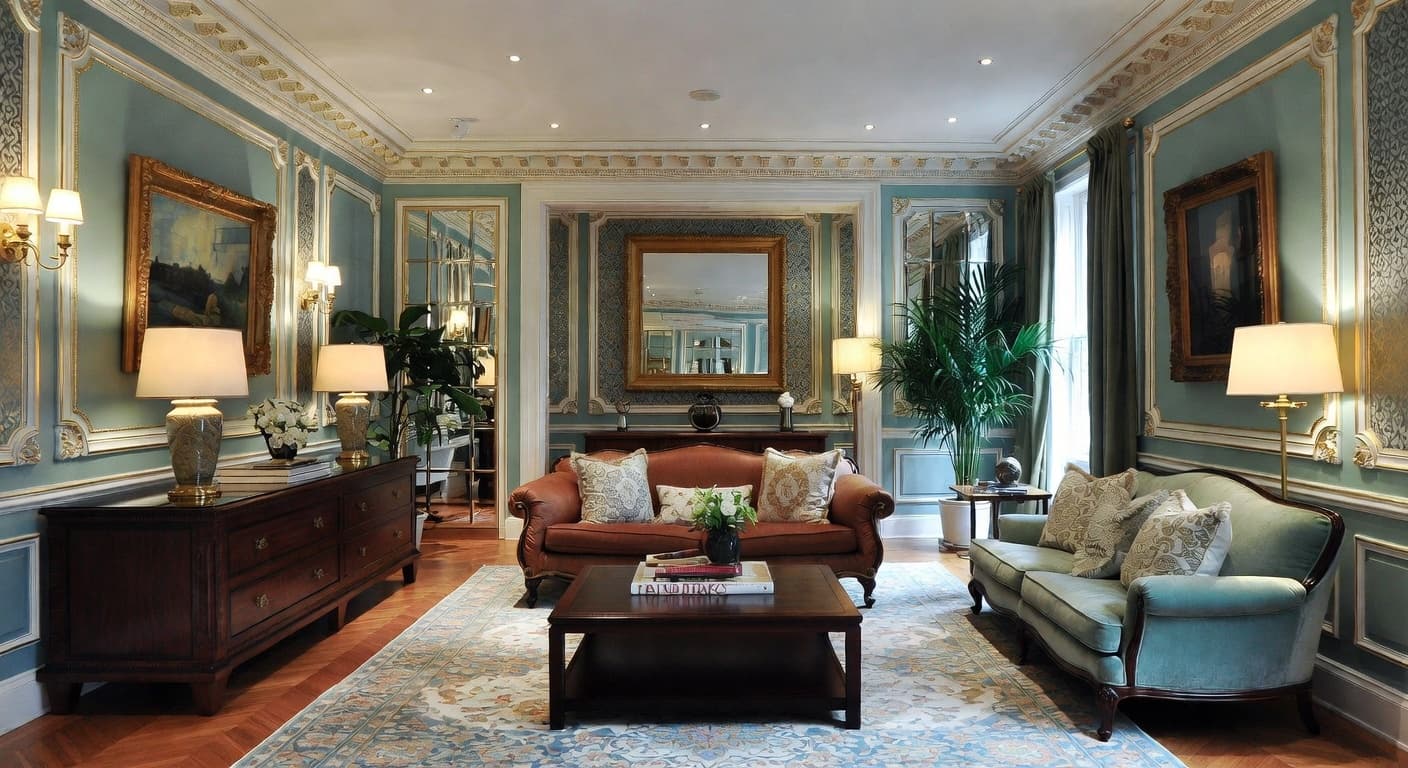 Digital Baroque storage room interior design - featuring digital baroque style furniture, decor, colors, and layout ideas for your storage room