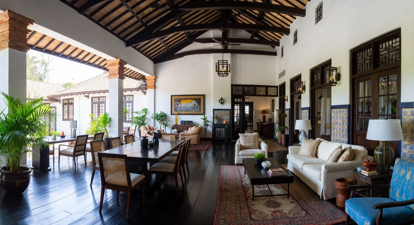 Dutch Colonial outdoor space interior design - featuring dutch colonial style furniture, decor, colors, and layout ideas for your outdoor space