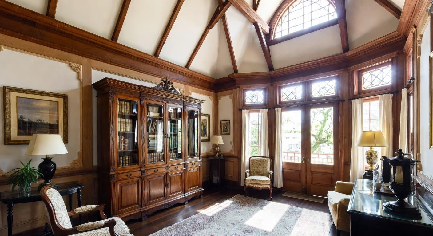 Dutch Colonial storage room interior design - featuring dutch colonial style furniture, decor, colors, and layout ideas for your storage room