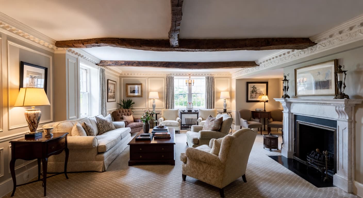 Edwardian basement interior design - featuring edwardian style furniture, decor, colors, and layout ideas for your basement