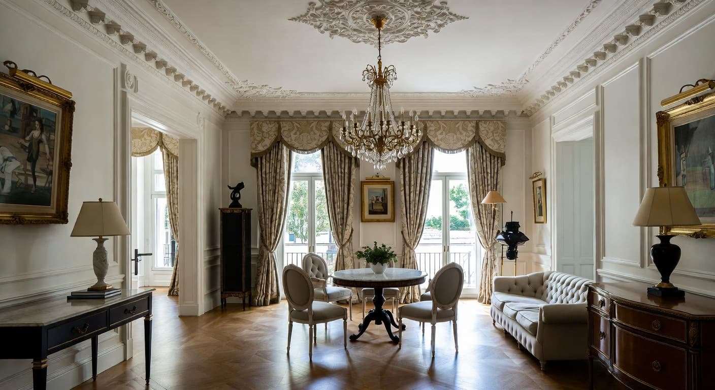 Empire entryway interior design - featuring empire style furniture, decor, colors, and layout ideas for your entryway