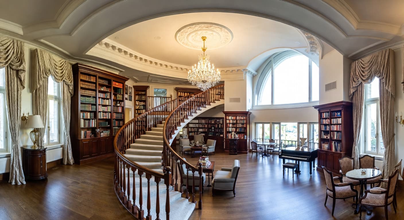 Empire observatory interior design - featuring empire style furniture, decor, colors, and layout ideas for your observatory