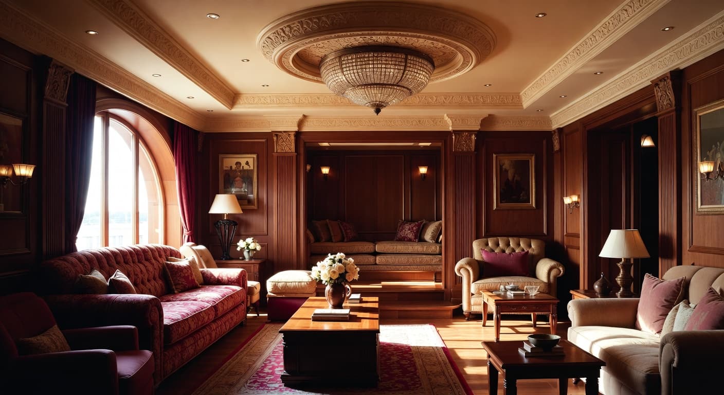 Empire sauna / spa room interior design - featuring empire style furniture, decor, colors, and layout ideas for your sauna / spa room