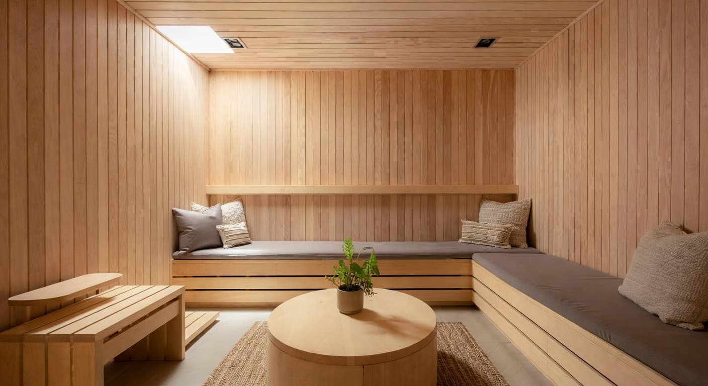 Federal sauna / spa room interior design - featuring federal style furniture, decor, colors, and layout ideas for your sauna / spa room