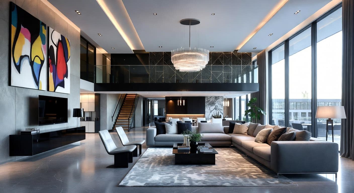 Futuristic Living Room design preview