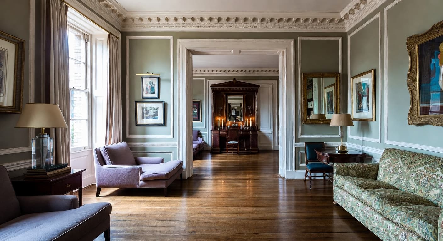 Georgian meditation space interior design - featuring georgian style furniture, decor, colors, and layout ideas for your meditation space