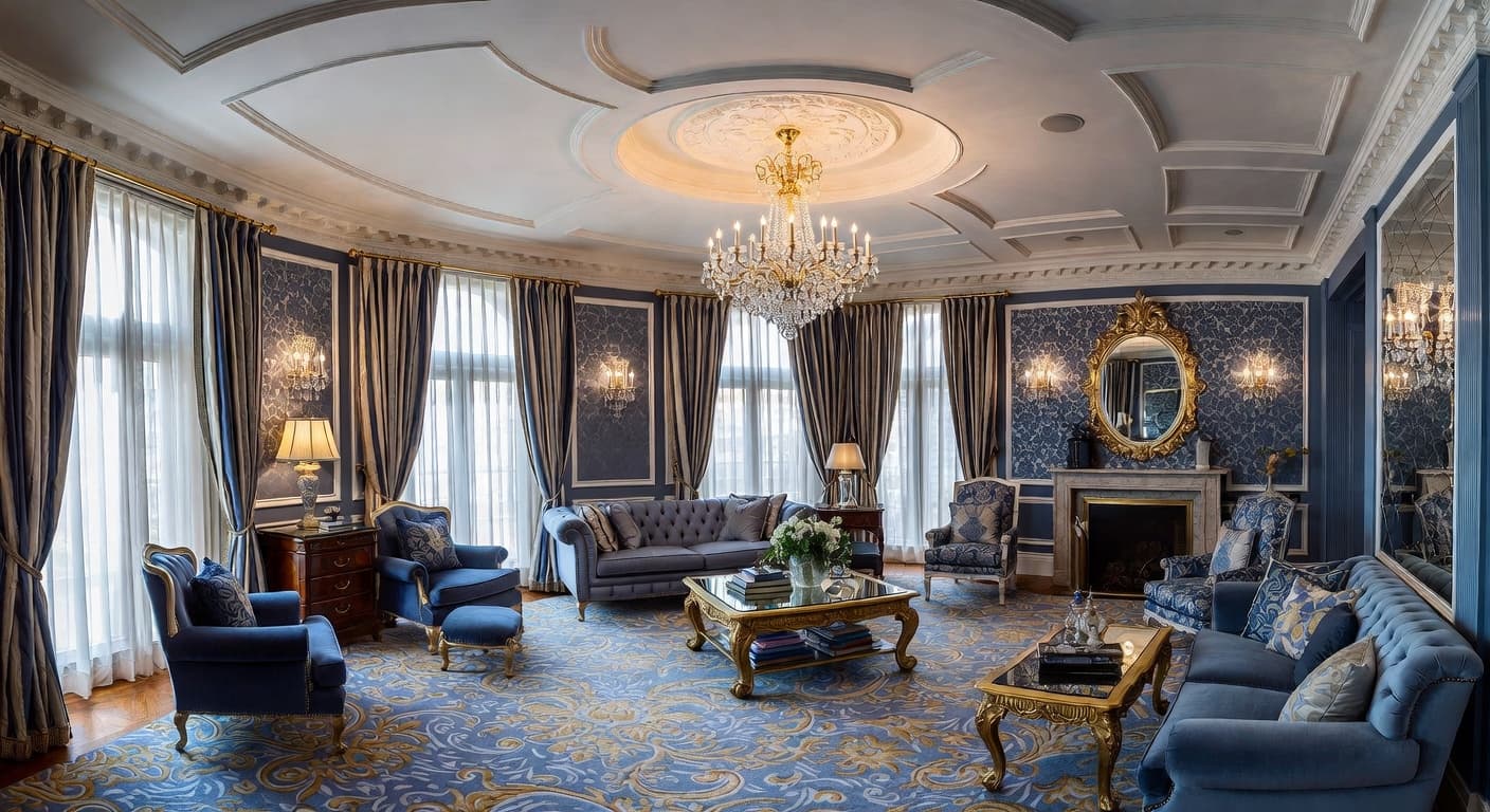 Glam observatory interior design - featuring glam style furniture, decor, colors, and layout ideas for your observatory