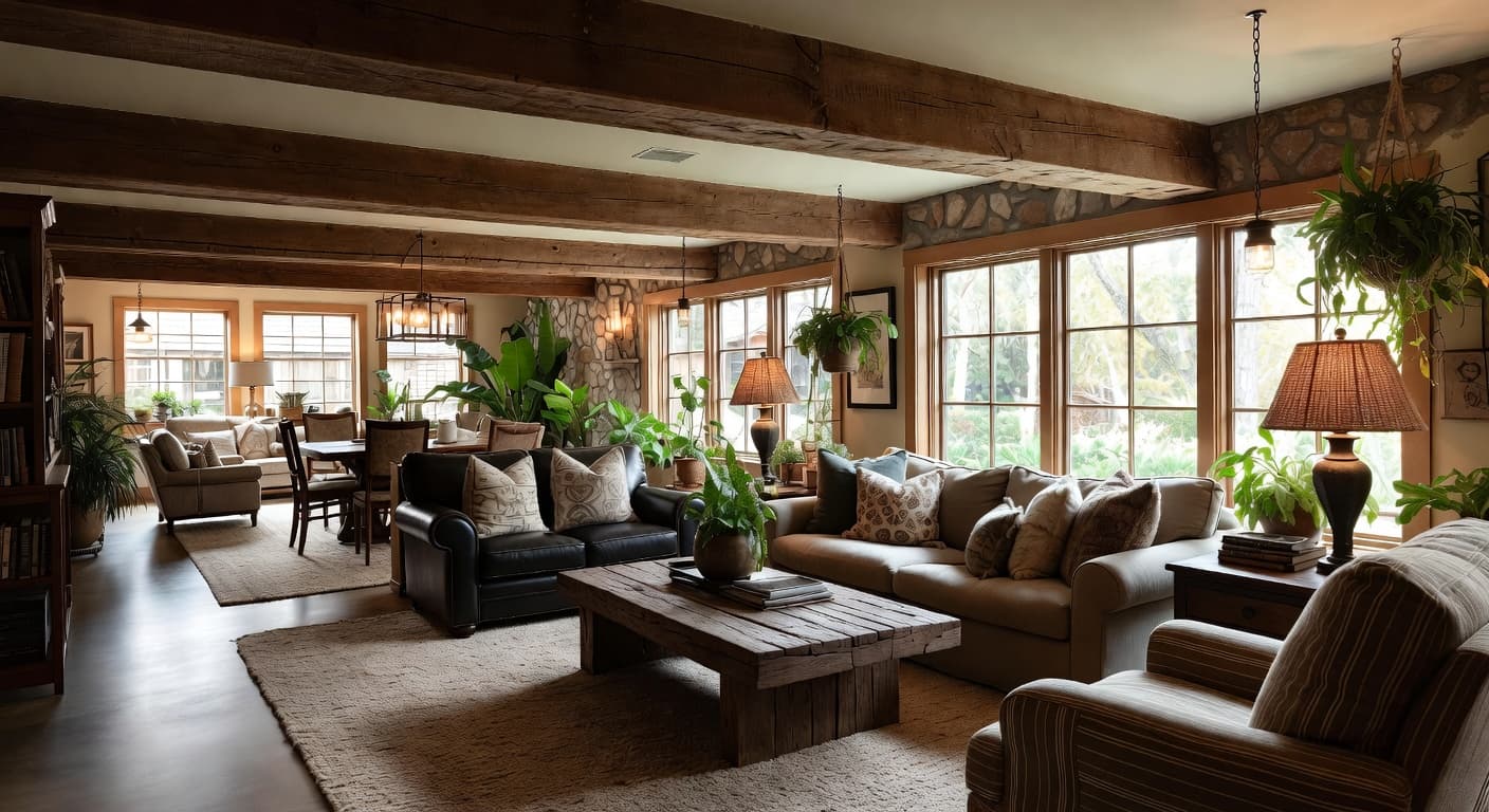 Gorpcore basement interior design - featuring gorpcore style furniture, decor, colors, and layout ideas for your basement