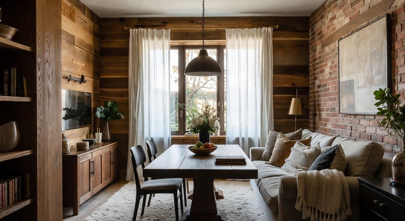 Gorpcore breakfast nook interior design - featuring gorpcore style furniture, decor, colors, and layout ideas for your breakfast nook