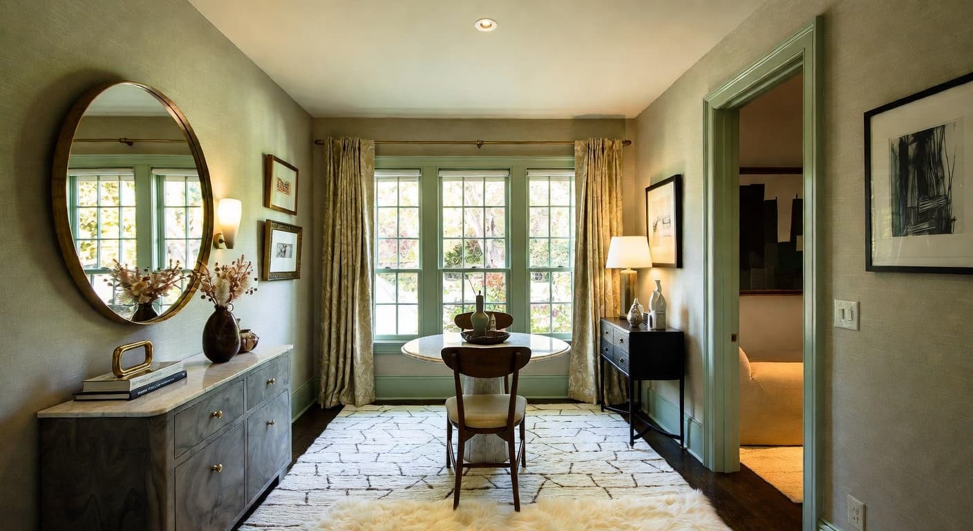 Gorpcore powder room interior design - featuring gorpcore style furniture, decor, colors, and layout ideas for your powder room