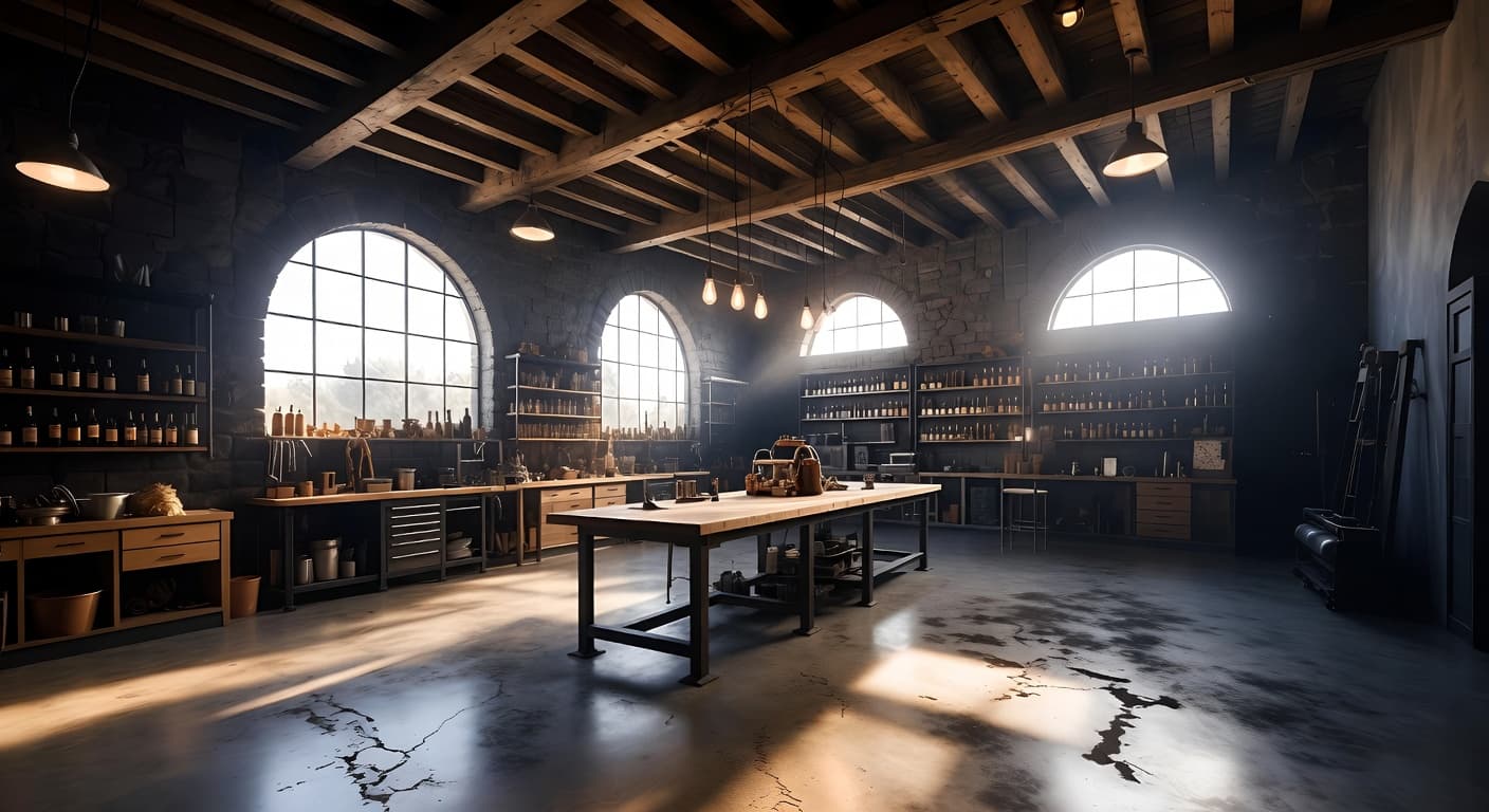 Gothic garage interior interior design - featuring gothic style furniture, decor, colors, and layout ideas for your garage interior