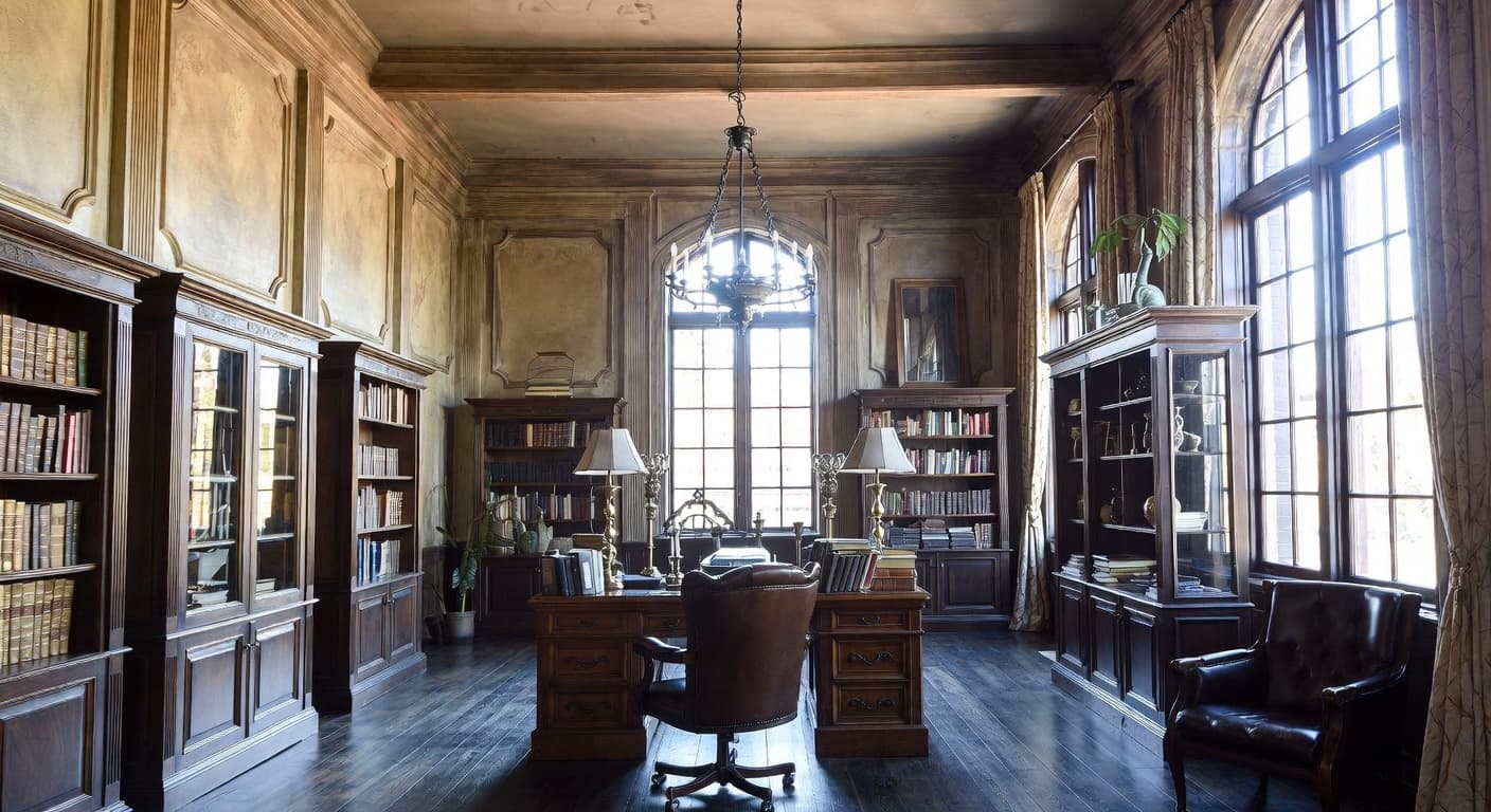 Gothic storage room interior design - featuring gothic style furniture, decor, colors, and layout ideas for your storage room