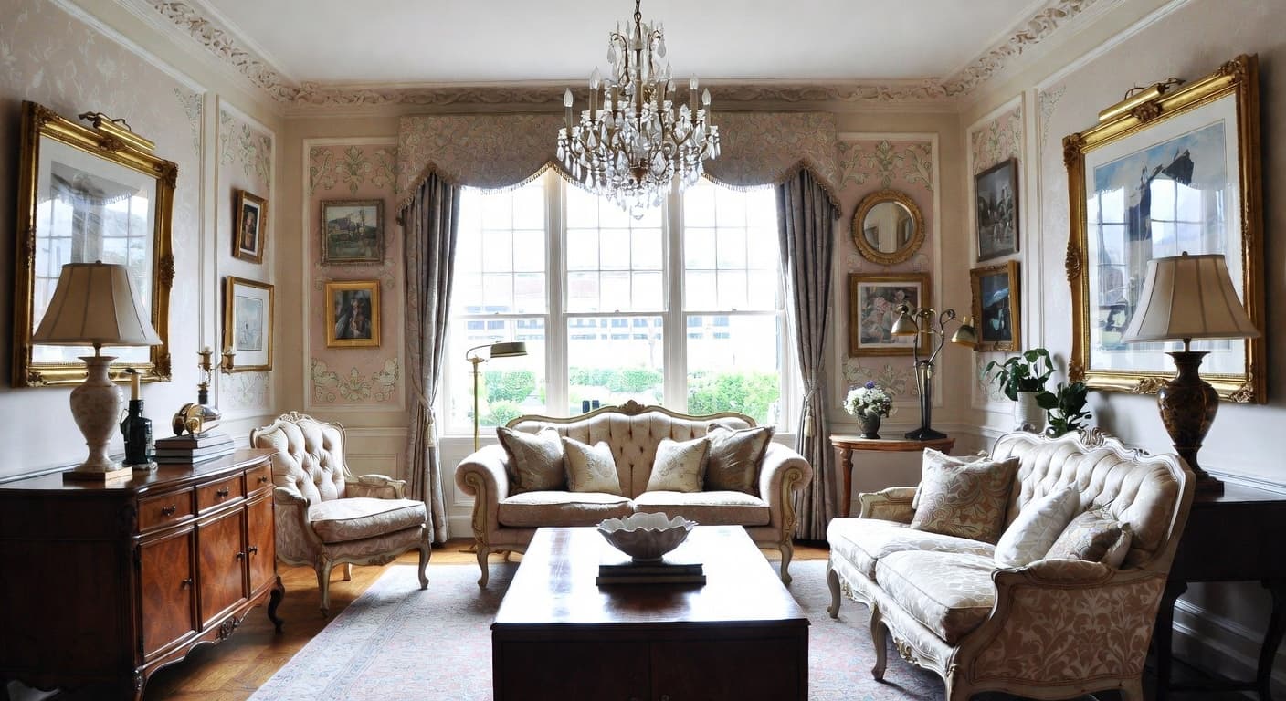 Grandmillennial game room interior design - featuring grandmillennial style furniture, decor, colors, and layout ideas for your game room