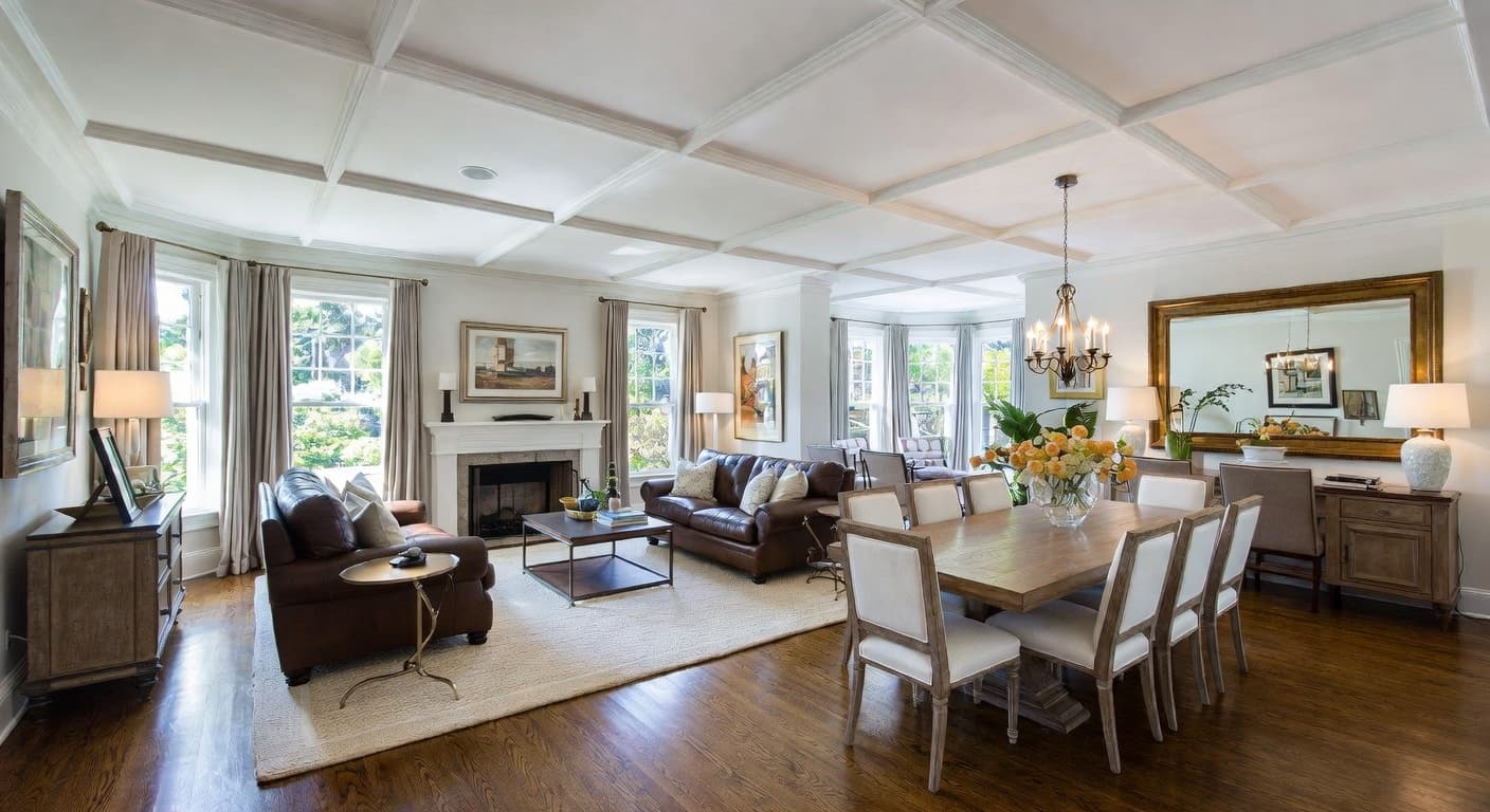 Hamptons multi-purpose room interior design - featuring hamptons style furniture, decor, colors, and layout ideas for your multi-purpose room