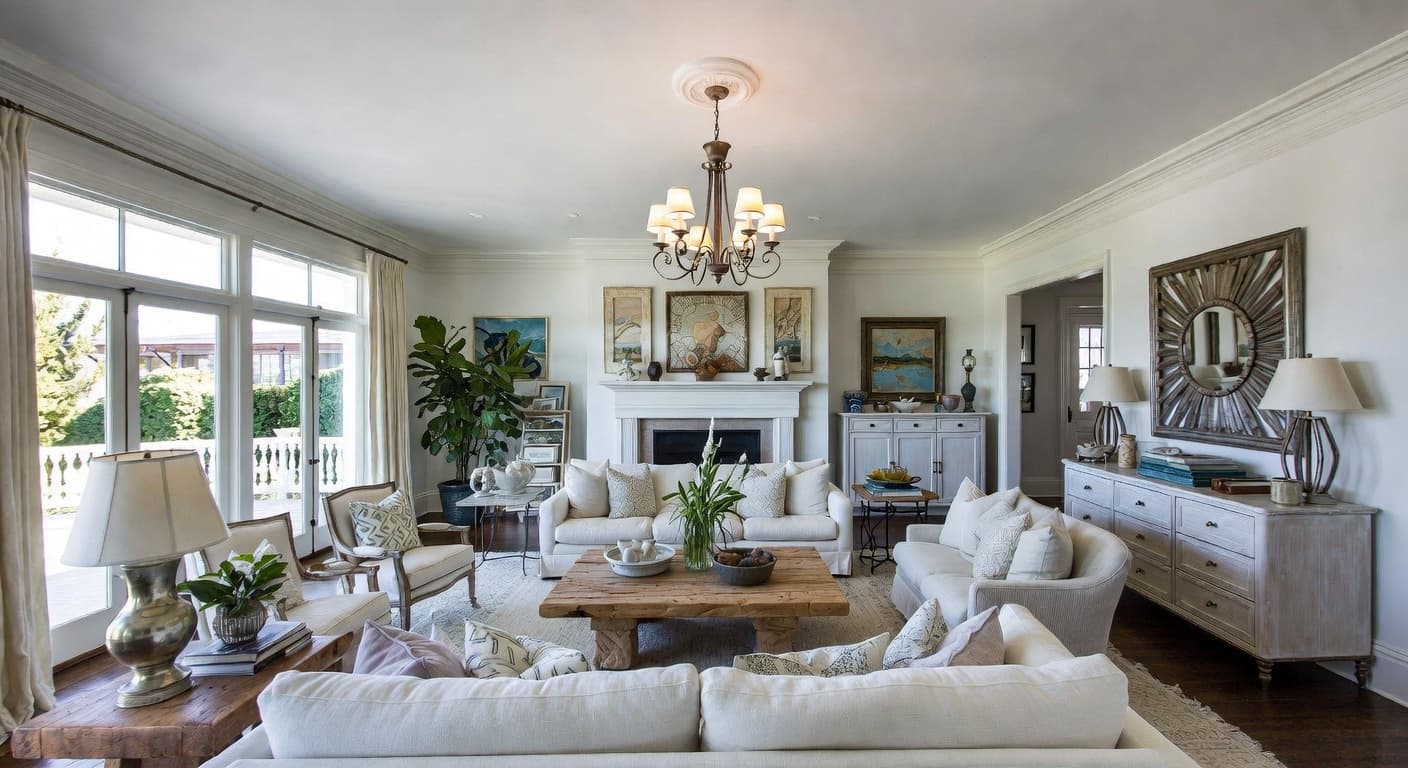 Hamptons observatory interior design - featuring hamptons style furniture, decor, colors, and layout ideas for your observatory